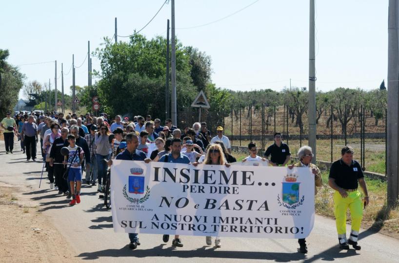manifestazione contro discarica