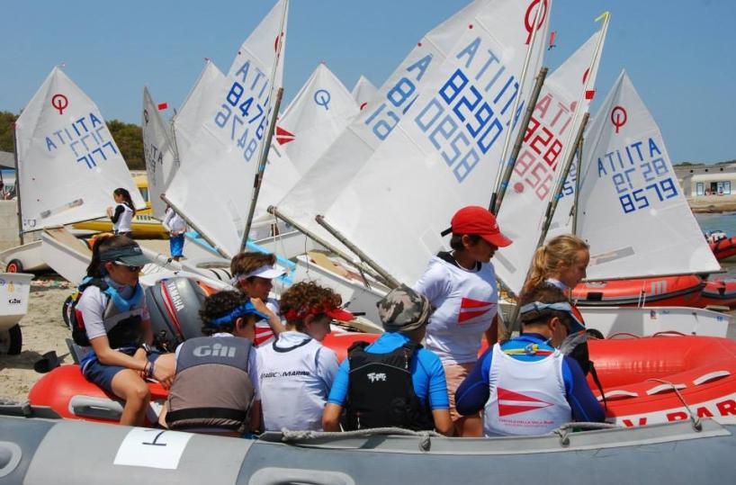  La barese Quaranta   con gli azzurri   per l'Optimist