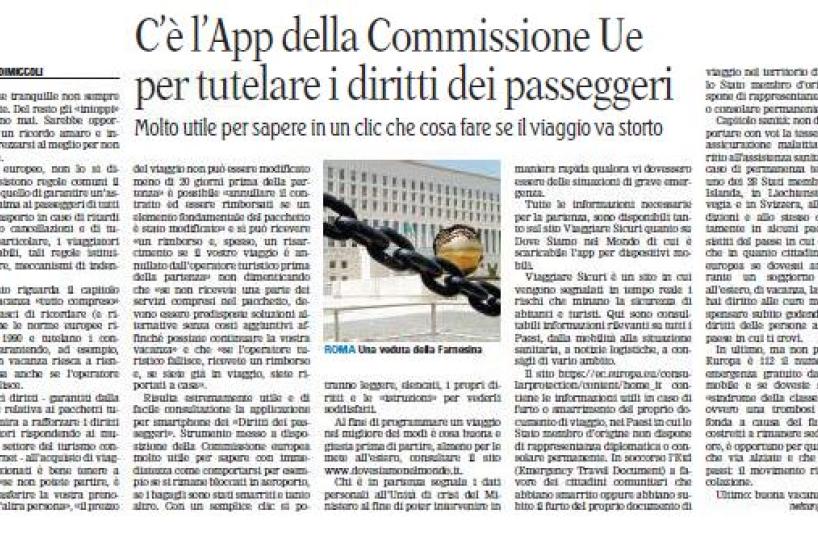 Vacanze sicure con l'Ue