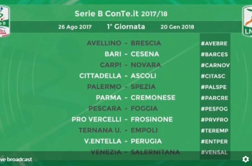 Bari-Cesena e il Foggia da Zeman nella prima giornata della serie B