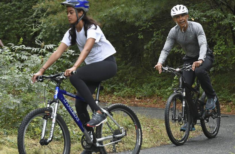 Malia e Barack Obama