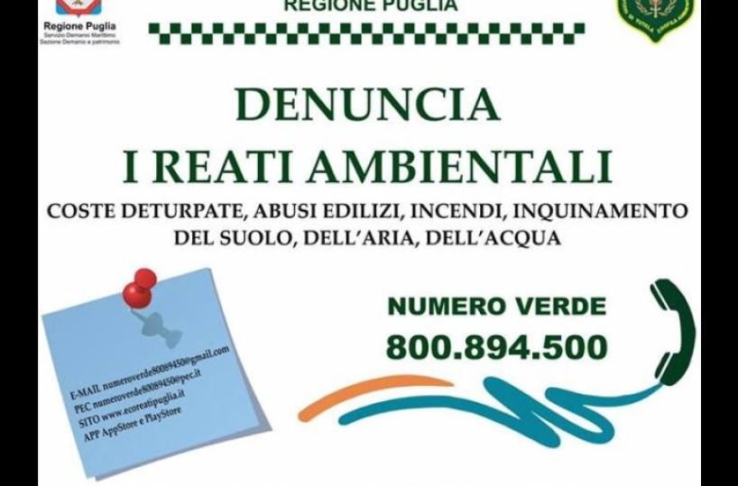 eco reati numero verde Rangers Puglia