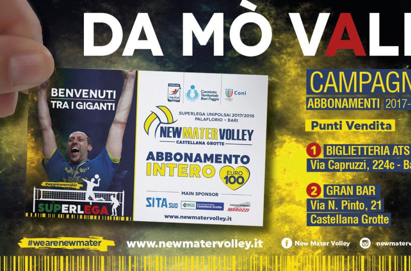 New Mater Volley  Castellana via alla campagna abbonamenti