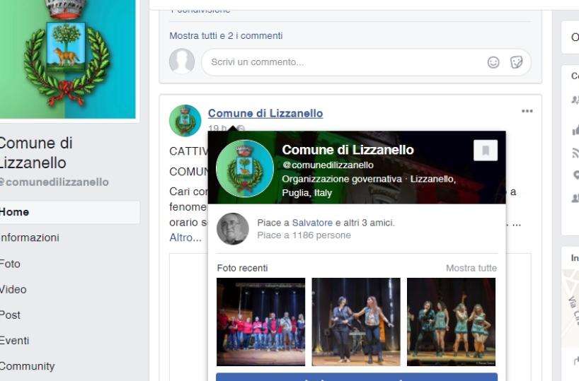 Lizzanello, troppe offesesu Fb: il sindaco querela