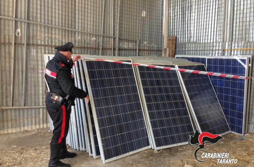 Quei 126 pannelli fotovoltaicisono rubati, ma non si sa a chi