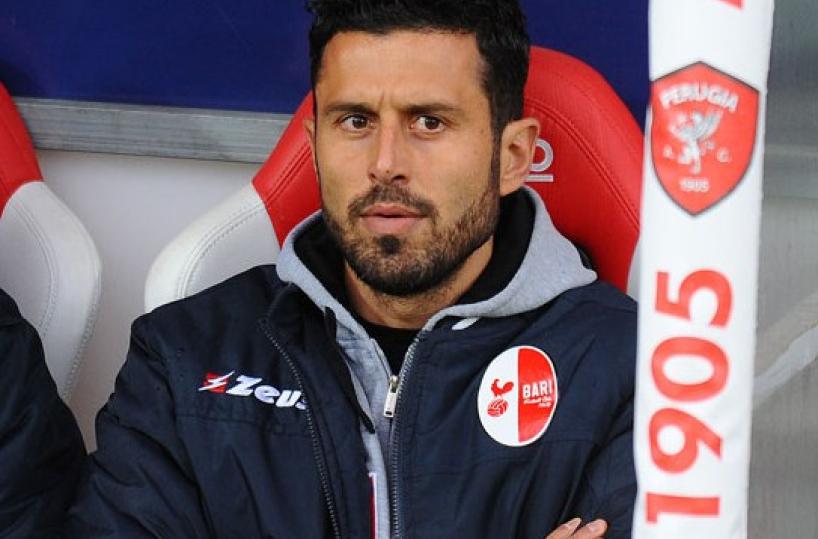 A destra Fabio Grosso, allenatore del Bari calcio