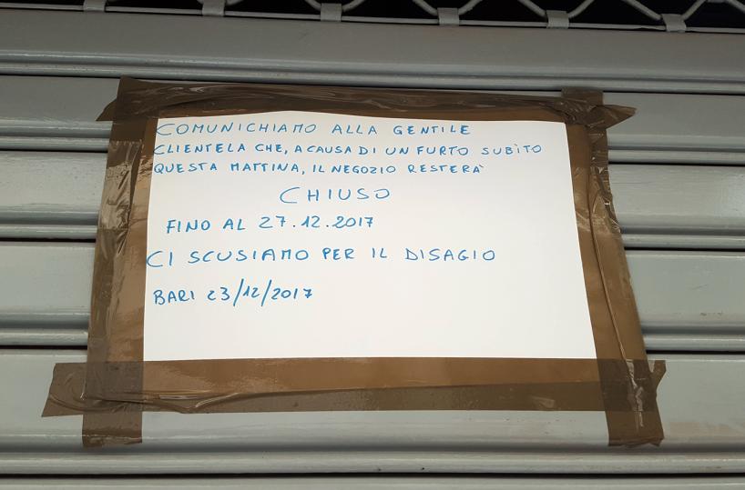 Bari, svaligiata pescheriabottino 25mila € di pesce