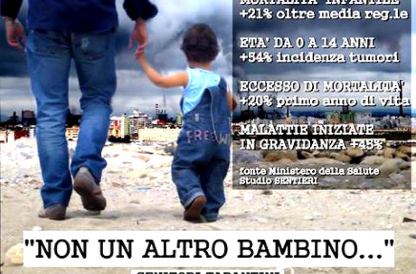 Ilva, Genitori Tarantini stampano manifesto: no a strage di Stato