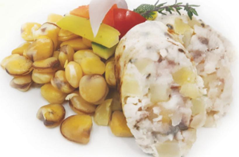 Ricette Puglia - Salsiccia di muggine, insalatina di cicerchie e spaghetti di verdure croccanti - A cura dello chef Carmine Fania