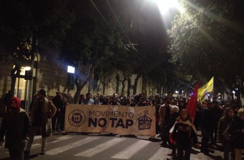 corteo no tap a Lecce