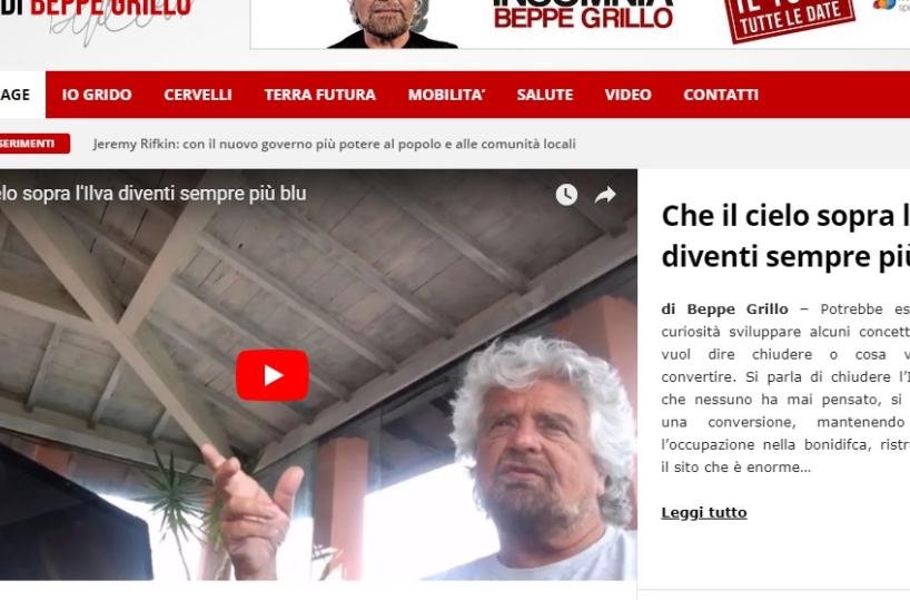 Ilva, Grillo dal suo blog: ricovertiamola come la Ruhr