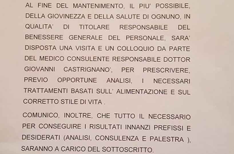 Bari, un imprenditore «regala»agli operai la cura del benessere:«Arrivate in salute alla pensione»