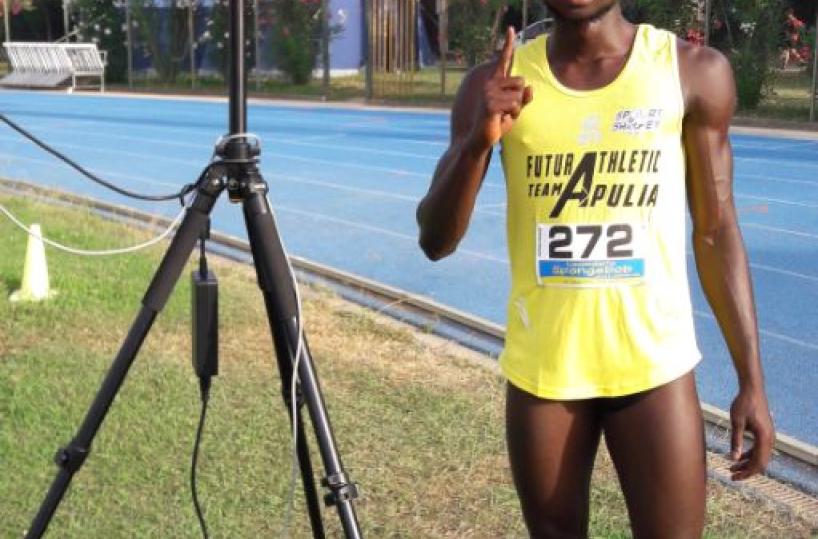 Abdou dal Gambia diventa campione d'atletica a Barletta 