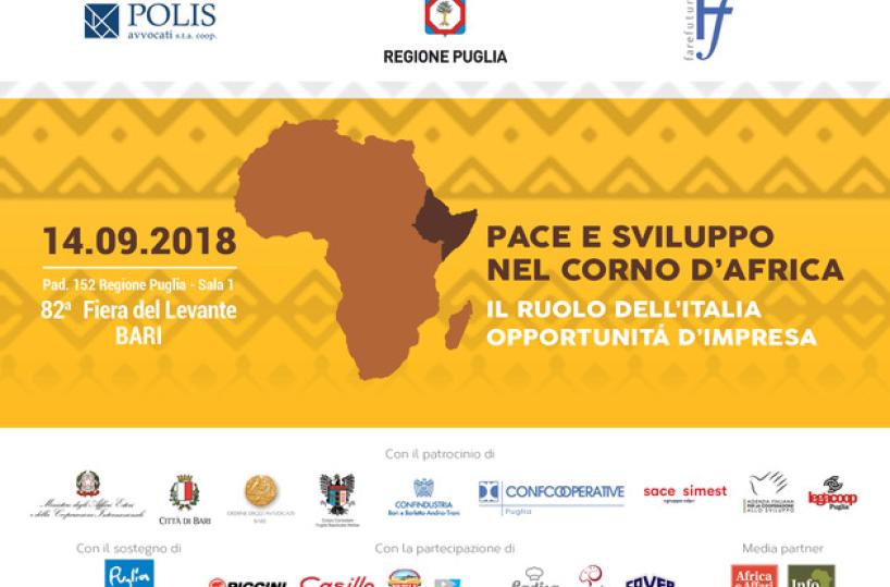 A Bari un meeting su «Pace e sviluppo nel corno d'Africa: il ruolo dell'Italia»