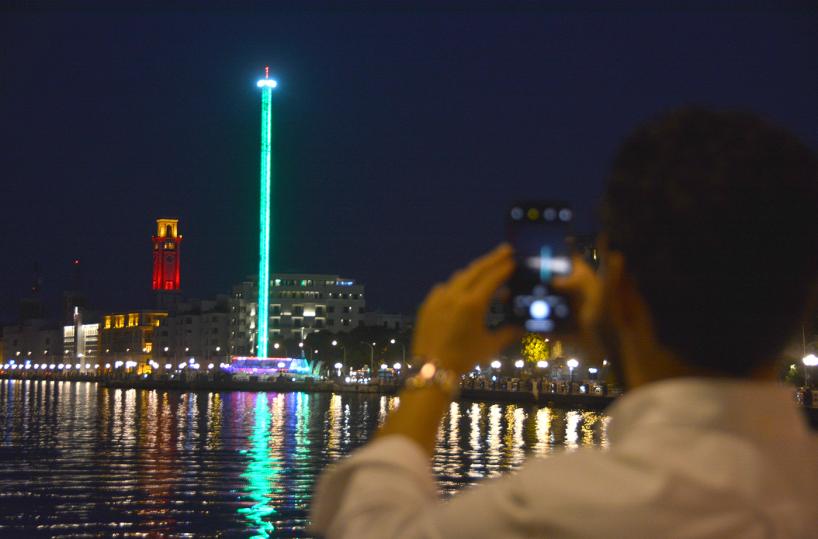 Bari, la torre panoramica si colora per la giornata nazionale della SLA