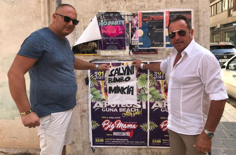 Brindisi, rimosso manifestioffensivi contro Salvini