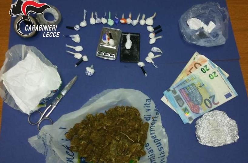 Lecce, arrestato per spaccio ai giardini: aveva cocaina, marijuana e crack