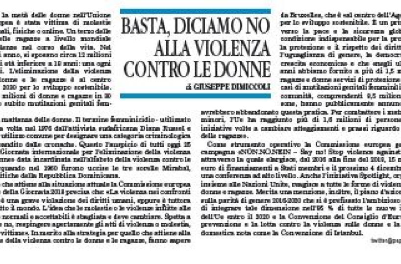 L'Ue e la violenza sulle donne