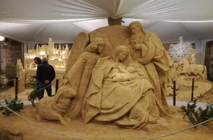 Scorrano: ecco il presepe monumentale di sabbia