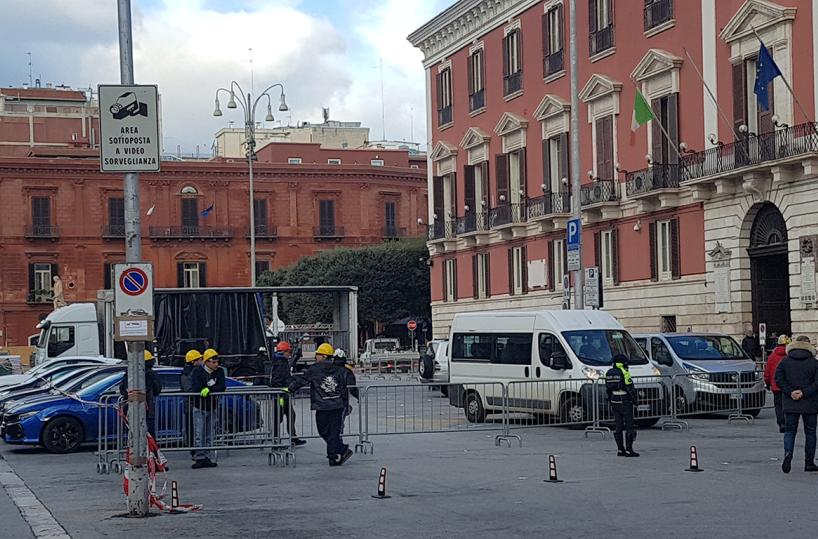 Bari, le strade chiuse per la festa di fine anno