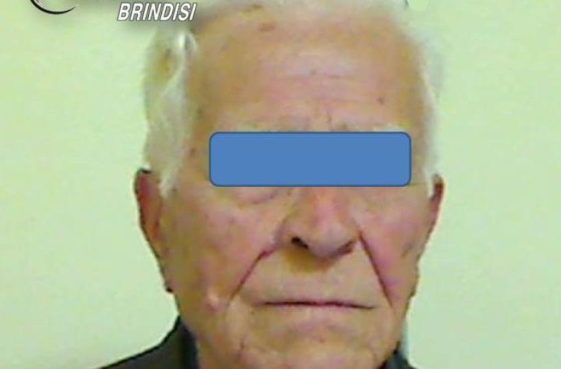 Brindisi, arrestato 86enne: deve scontare 15 anni, uscirà quando avrà 101 anni