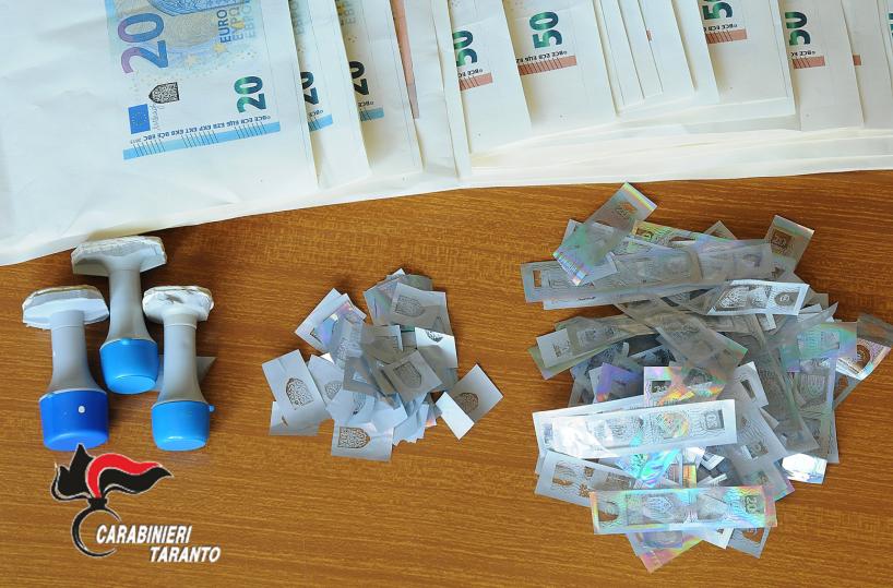 Falsificavano banconote e le vendevano: 3 arresti nel Tarantino