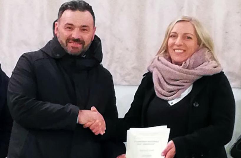 VERONA - La premiazione  dell’allevatrice  Mariangela Netti di Turi