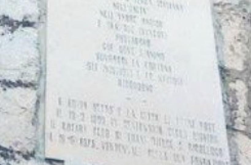 Disfida di Barletta, volontari a Trani puliscono epitaffio