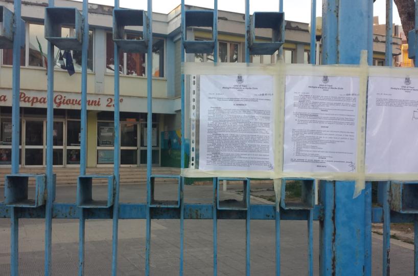 Sicurezza, scuola chiusa a Trani: &laquo;Pilastri da controllare&raquo;