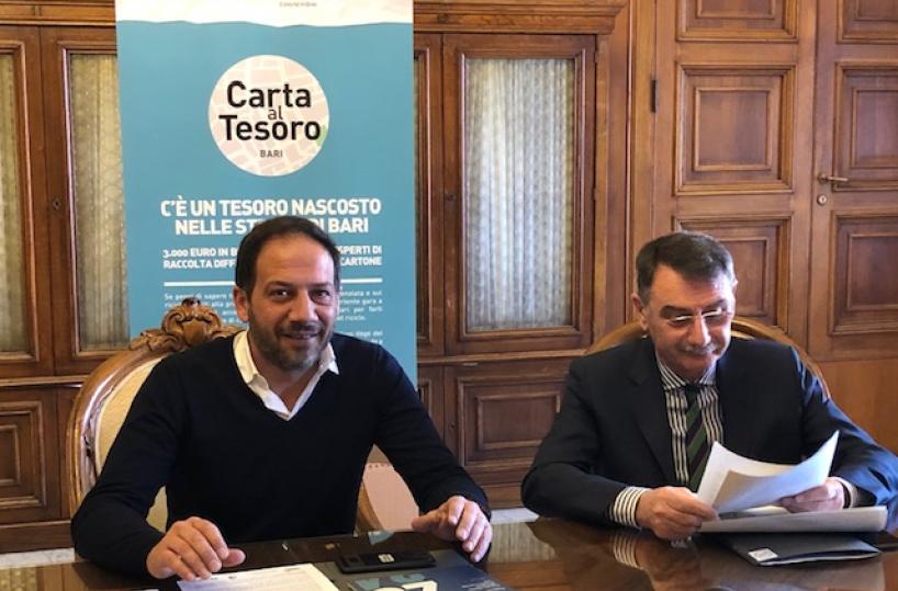Bari capitale del Sud per raccolta carta: presentato il «gioco a squadre» per riciclare