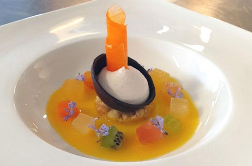 Ricette Puglia - Dolce di orto invernale con spuma di ricotta - A cura dello chef Mariano D'Onghia