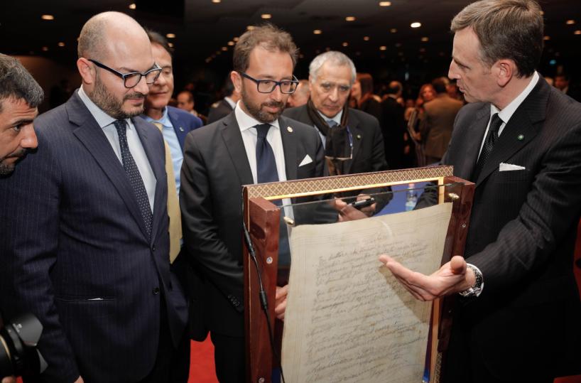 Il primo "pizzino" della storia criminaleesposto a Roma al ventennale dei Gom