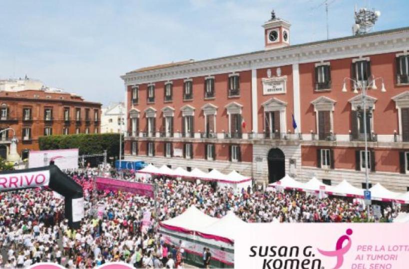 Tumori al seno: Bari si colora di rosa e bianco dal 17 al 19 maggio con la Race for the Cure