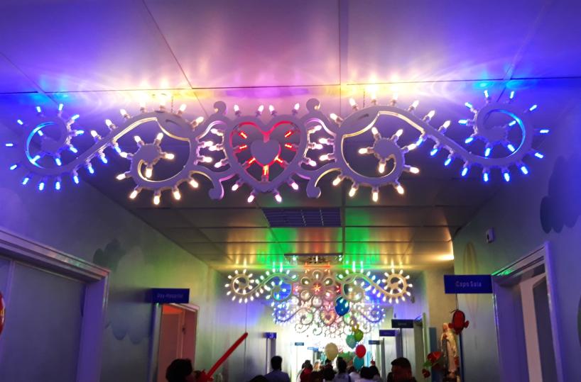Ospedale di Scorrano, il reparto di Pediatria si colora con le luminarie