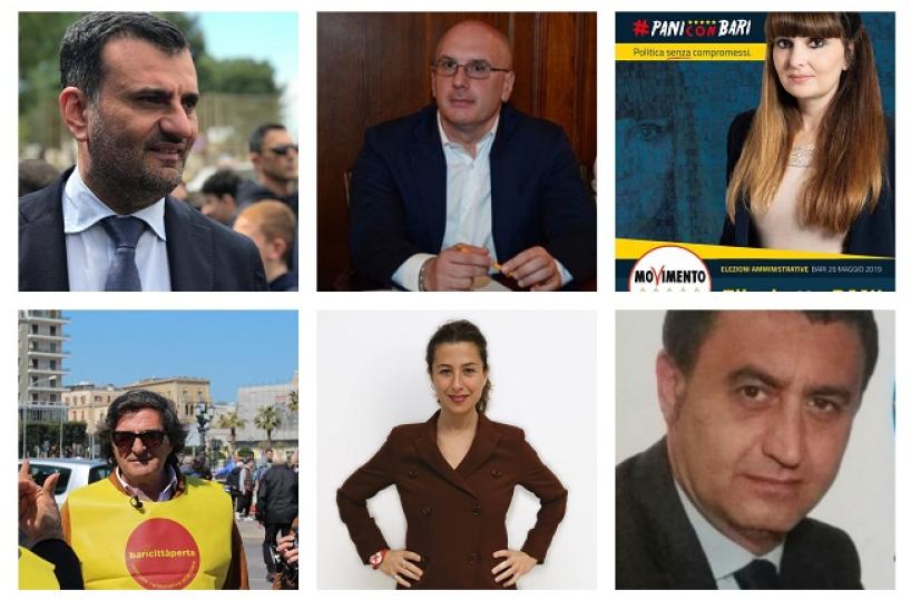 Elezioni amministrative a Bari, ecco i 6 candidati in corsa per il Comune