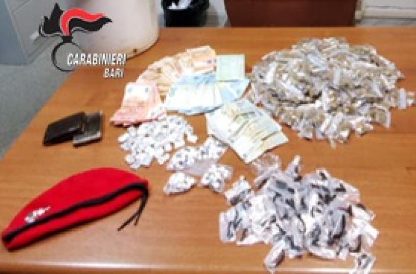 Bitonto, gestivano un fitto commercio di droga: due arresti