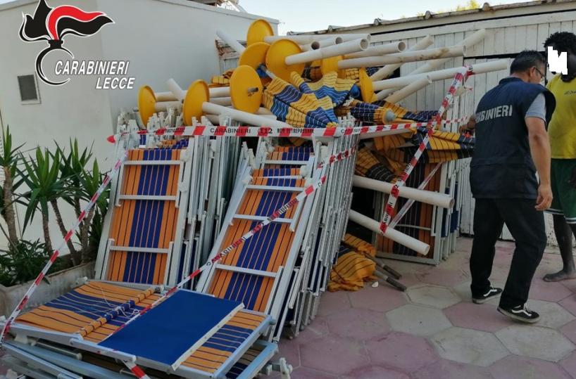 Torre Lapillo, sequestrato lido abusivo: titolare denunciato