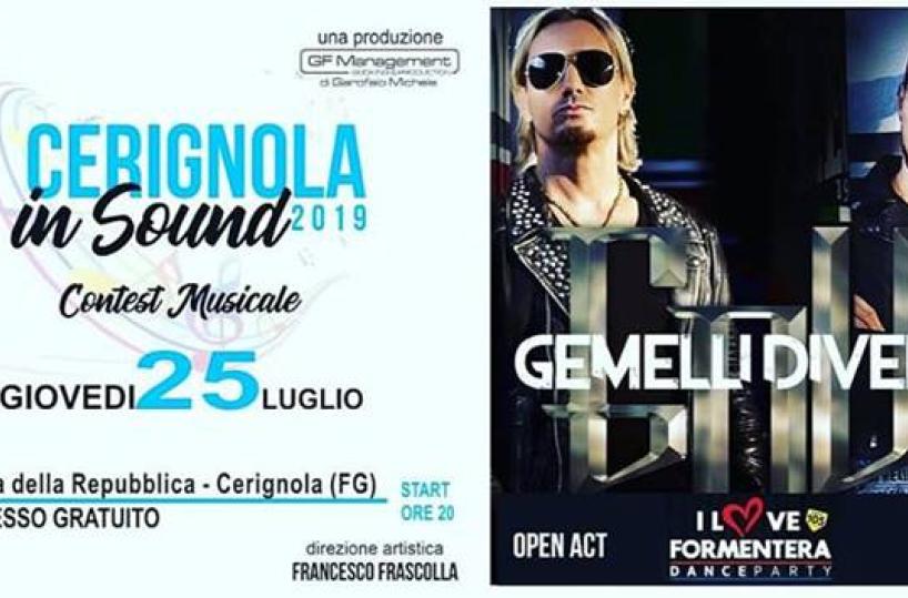 Cerignola in Sound: il contest per emergenti e il gran finale con i Gemelli Diversi