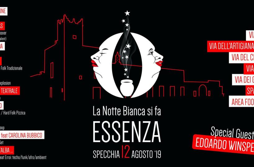 «Essenza»: il 12 agosto torna la notte bianca di Specchia, con musica, arte, cibo, scienza e teatro