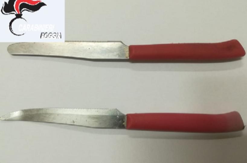 Borgo Mezzanone, minaccia passanti con coltelli da cucina: arrestato 19enne