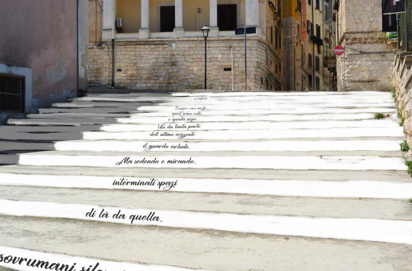 Bisceglie dedica a Leopardi la scalinata dell'Infinito