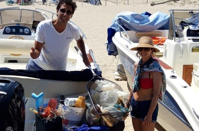 Santeramo, Antonella e Nunzio in barca vanno a pesca di plastica