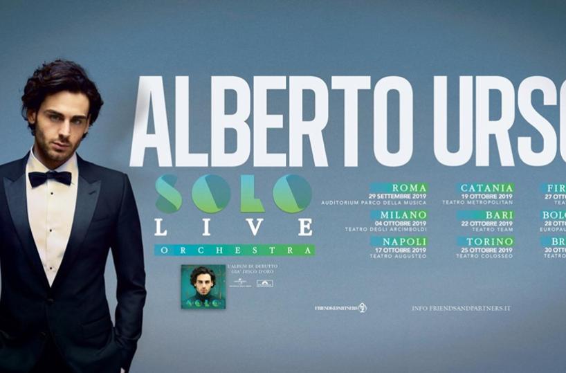 Bari, Alberto Urso arriva al TeatroTeam per l'unica tappa pugliese