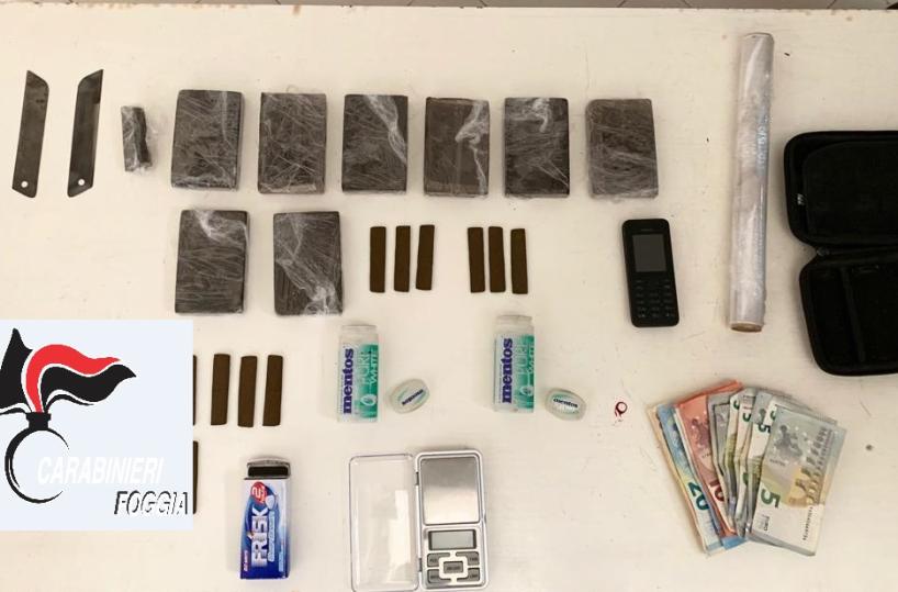 Cerignola, in casa hashish e una targa clonata: arrestato 26enne