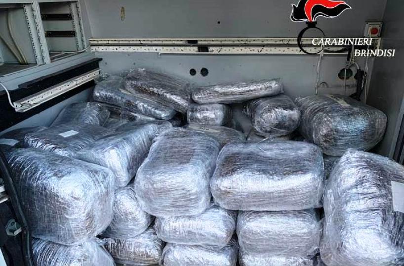 Brindisi, cc trovano 2 quintali di marijuana in una casa abbandonata