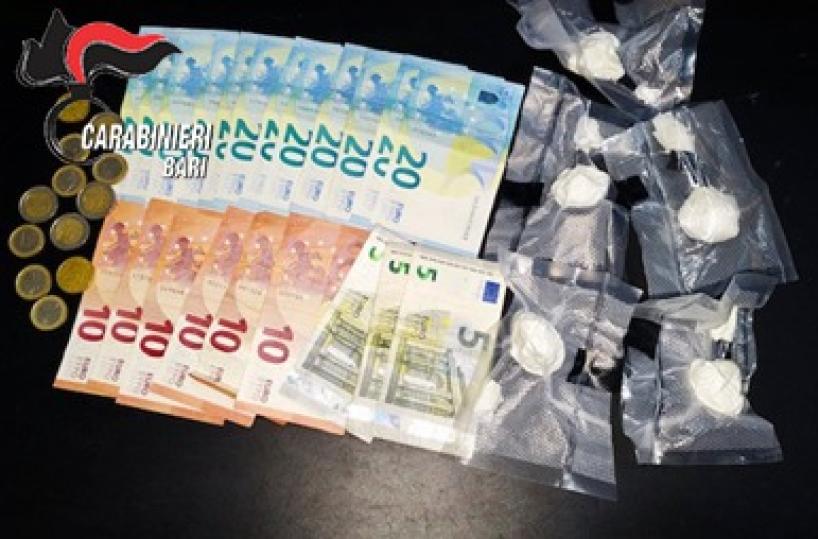 Triggiano, sorpresi con 70 grammi di cocaina: arrestati 2 pusher