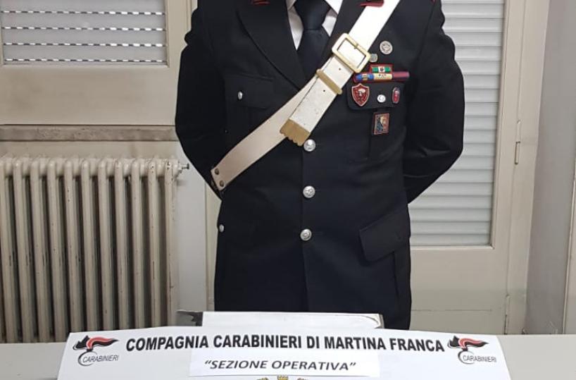 Martina Franca, spacciava droga in paese: arrestato 30enne