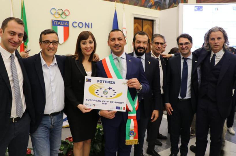 Potenza riceve al Coni di Roma lo status di città europea dello sport