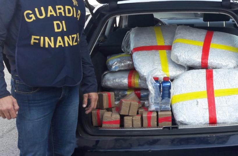 Mola di Bari, viaggiavano con 51kg di marijuana nel bagagliaio: 2 arresti