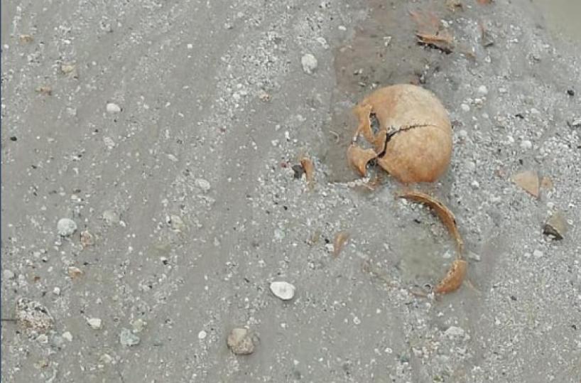 Porto Cesareo, il maltempo scoperchia antica tomba